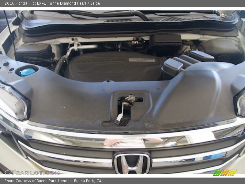 White Diamond Pearl / Beige 2016 Honda Pilot EX-L