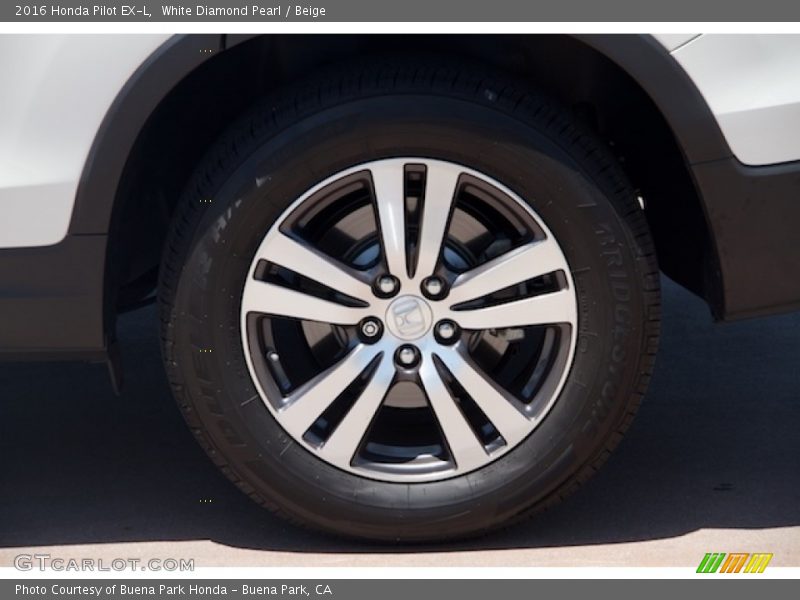 White Diamond Pearl / Beige 2016 Honda Pilot EX-L