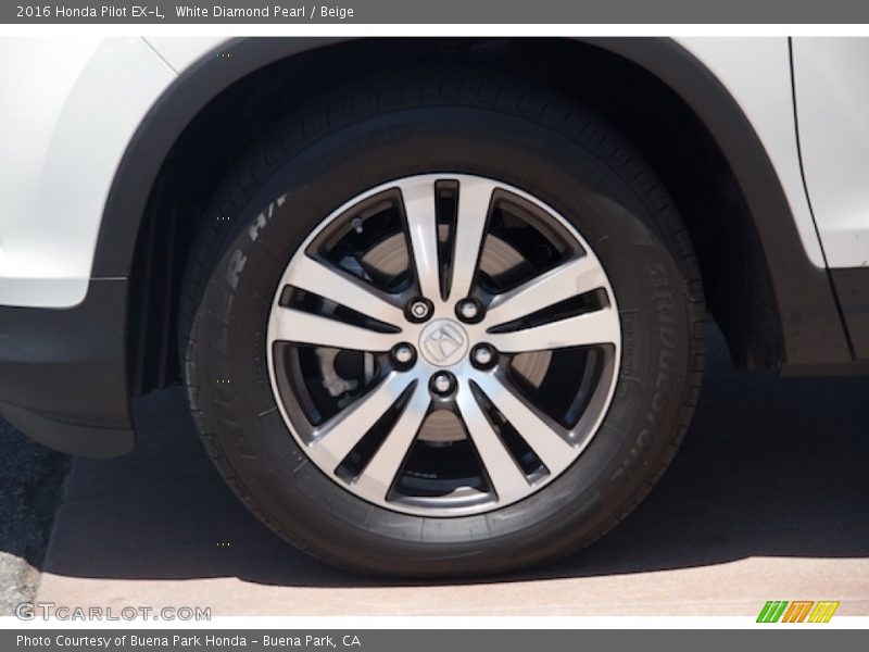 White Diamond Pearl / Beige 2016 Honda Pilot EX-L