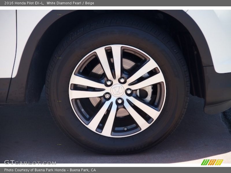 White Diamond Pearl / Beige 2016 Honda Pilot EX-L