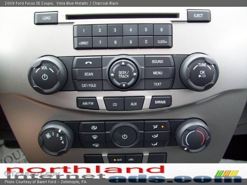 Vista Blue Metallic / Charcoal Black 2009 Ford Focus SE Coupe