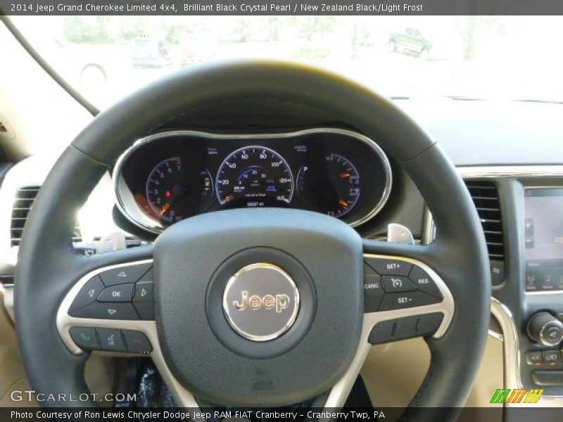 Brilliant Black Crystal Pearl / New Zealand Black/Light Frost 2014 Jeep Grand Cherokee Limited 4x4