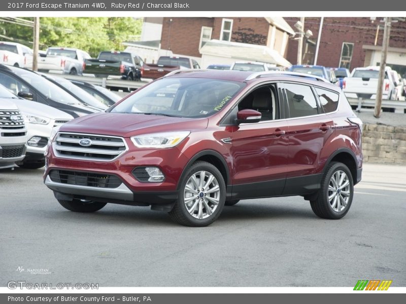 Ruby Red / Charcoal Black 2017 Ford Escape Titanium 4WD