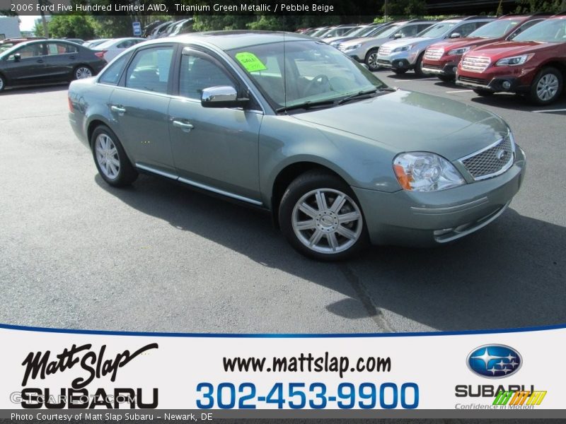 Titanium Green Metallic / Pebble Beige 2006 Ford Five Hundred Limited AWD