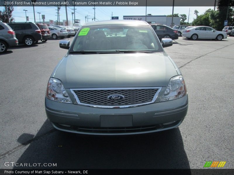 Titanium Green Metallic / Pebble Beige 2006 Ford Five Hundred Limited AWD