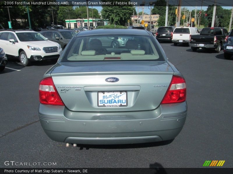 Titanium Green Metallic / Pebble Beige 2006 Ford Five Hundred Limited AWD