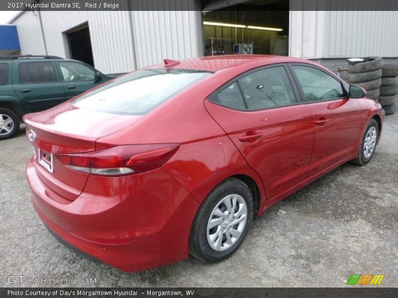 Red / Beige 2017 Hyundai Elantra SE