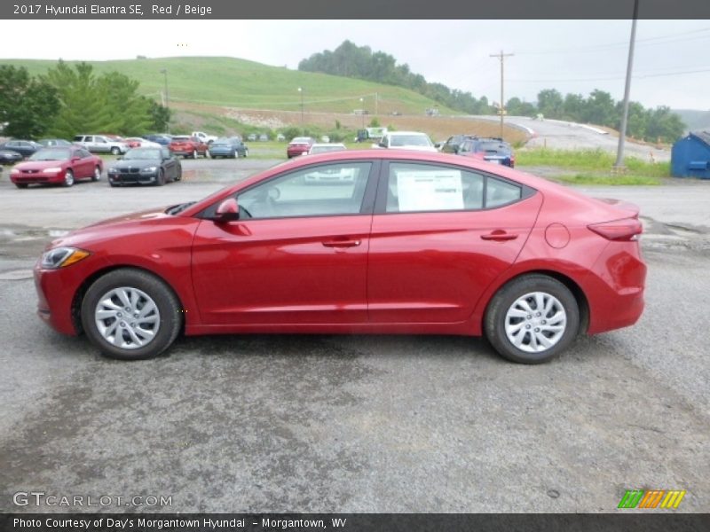 Red / Beige 2017 Hyundai Elantra SE