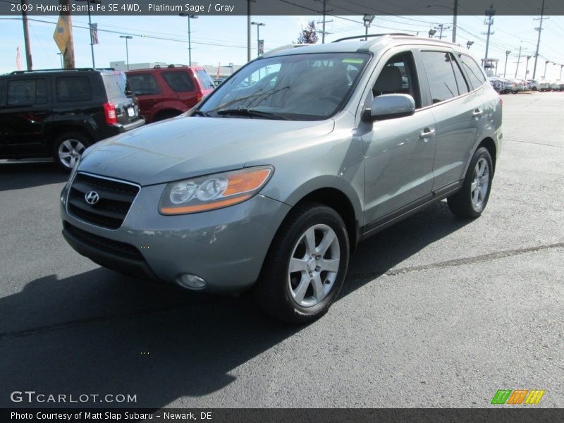 Platinum Sage / Gray 2009 Hyundai Santa Fe SE 4WD