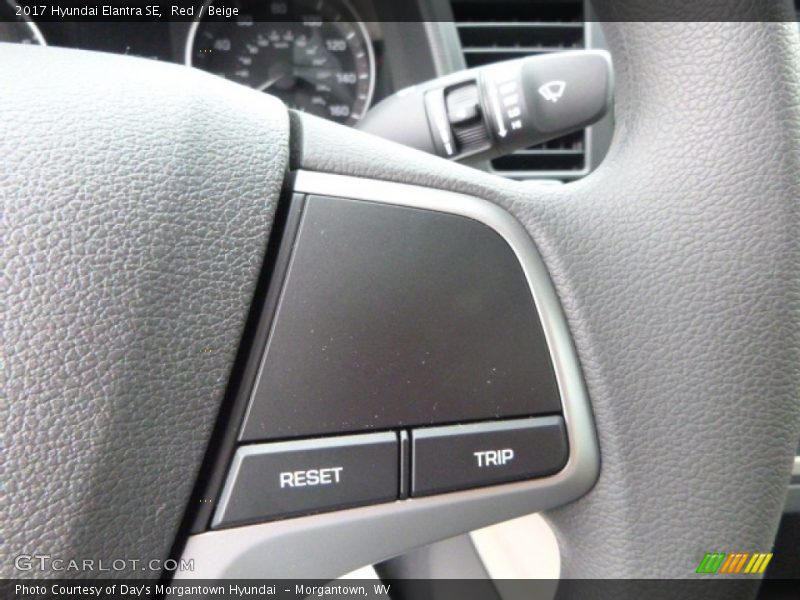 Controls of 2017 Elantra SE