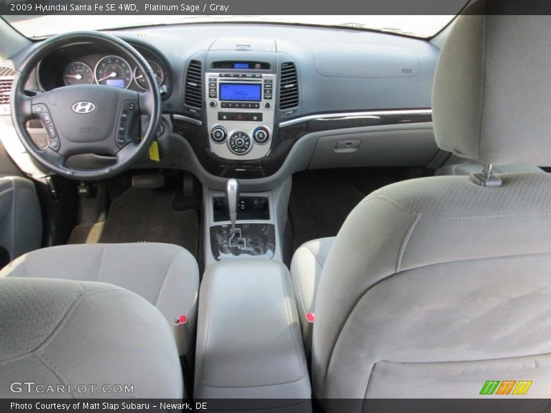 Platinum Sage / Gray 2009 Hyundai Santa Fe SE 4WD