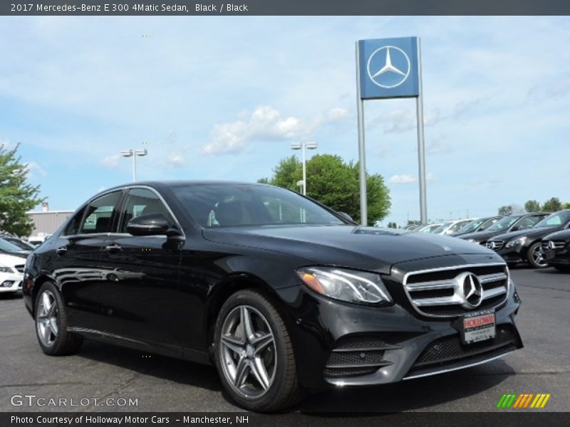 Black / Black 2017 Mercedes-Benz E 300 4Matic Sedan