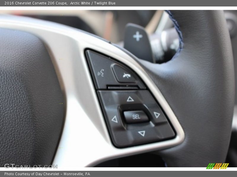 Arctic White / Twilight Blue 2016 Chevrolet Corvette Z06 Coupe
