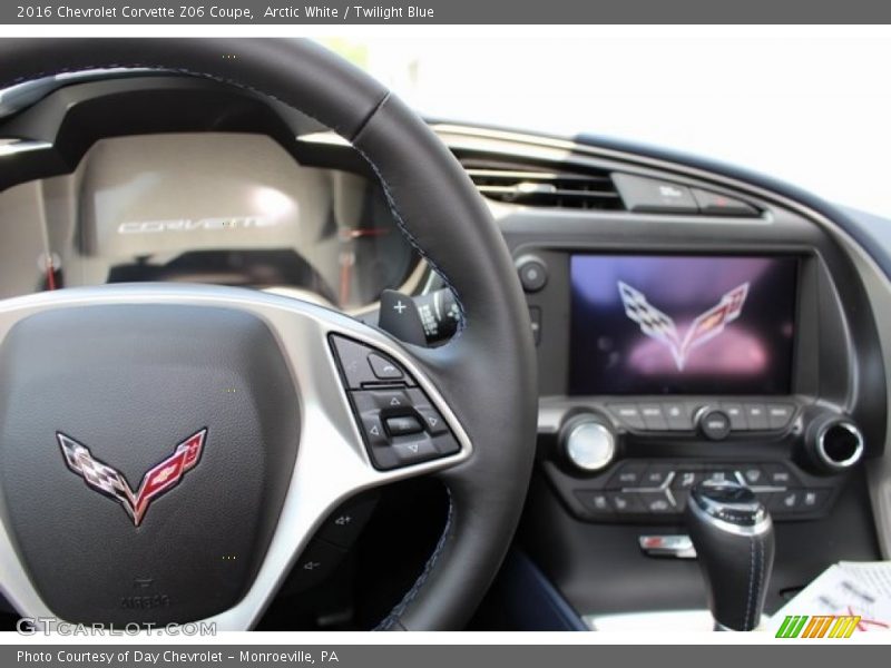 Arctic White / Twilight Blue 2016 Chevrolet Corvette Z06 Coupe