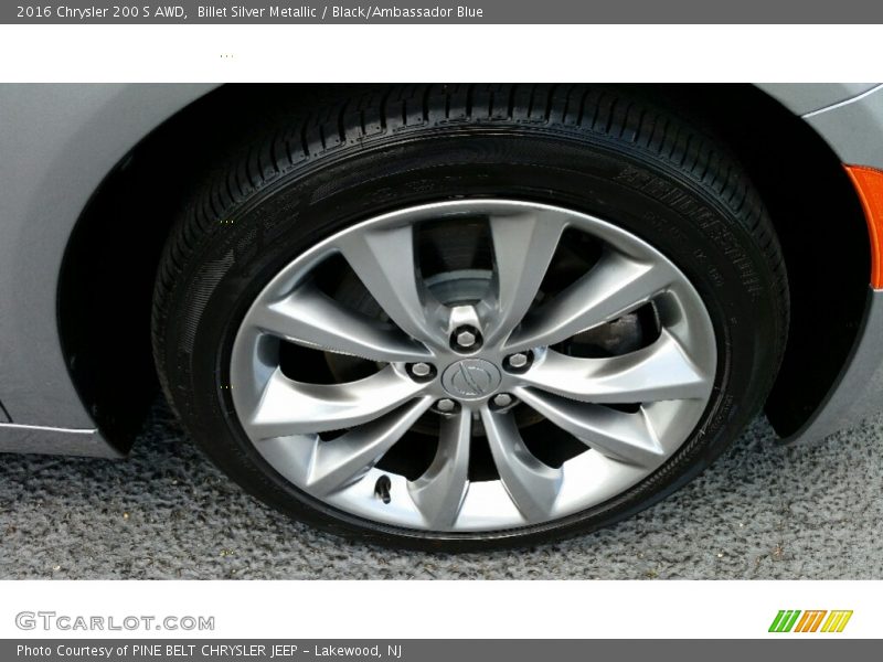 Billet Silver Metallic / Black/Ambassador Blue 2016 Chrysler 200 S AWD