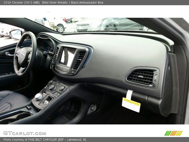 Billet Silver Metallic / Black/Ambassador Blue 2016 Chrysler 200 S AWD