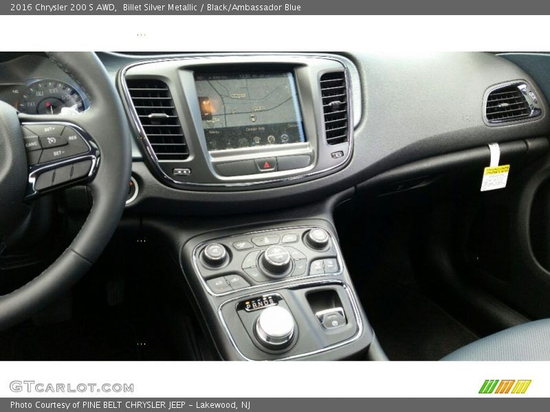 Billet Silver Metallic / Black/Ambassador Blue 2016 Chrysler 200 S AWD