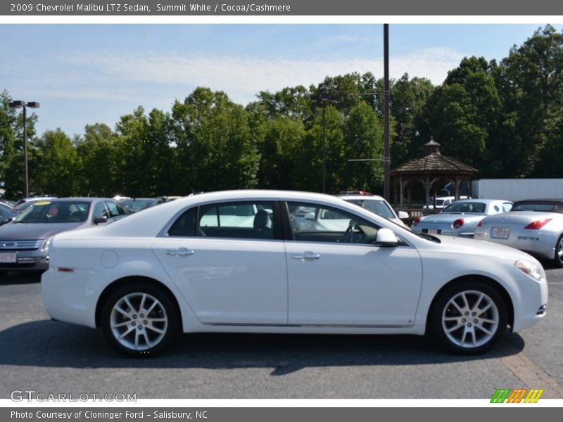 Summit White / Cocoa/Cashmere 2009 Chevrolet Malibu LTZ Sedan