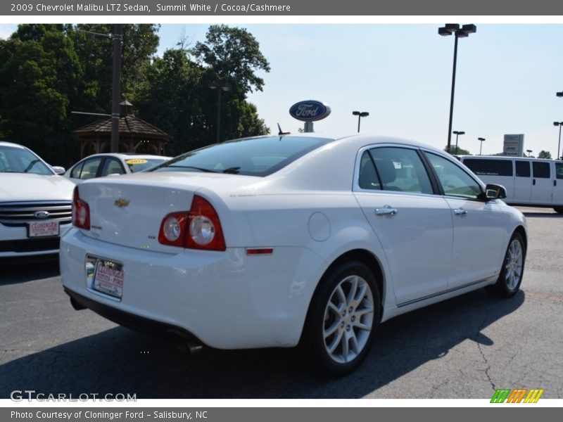 Summit White / Cocoa/Cashmere 2009 Chevrolet Malibu LTZ Sedan