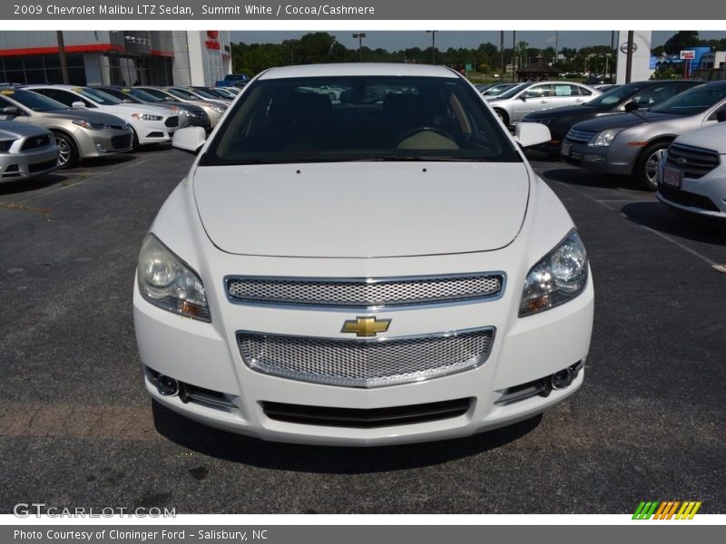 Summit White / Cocoa/Cashmere 2009 Chevrolet Malibu LTZ Sedan