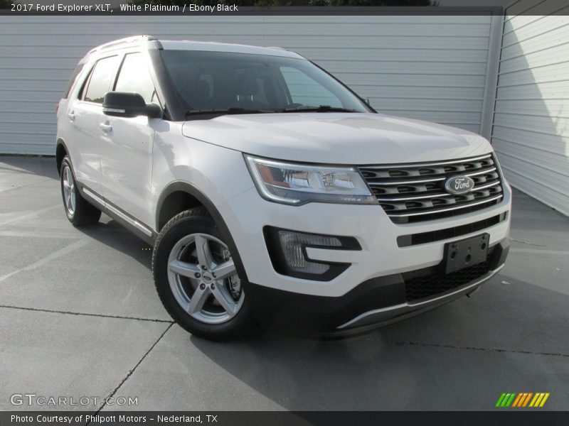 White Platinum / Ebony Black 2017 Ford Explorer XLT