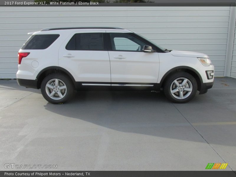 White Platinum / Ebony Black 2017 Ford Explorer XLT
