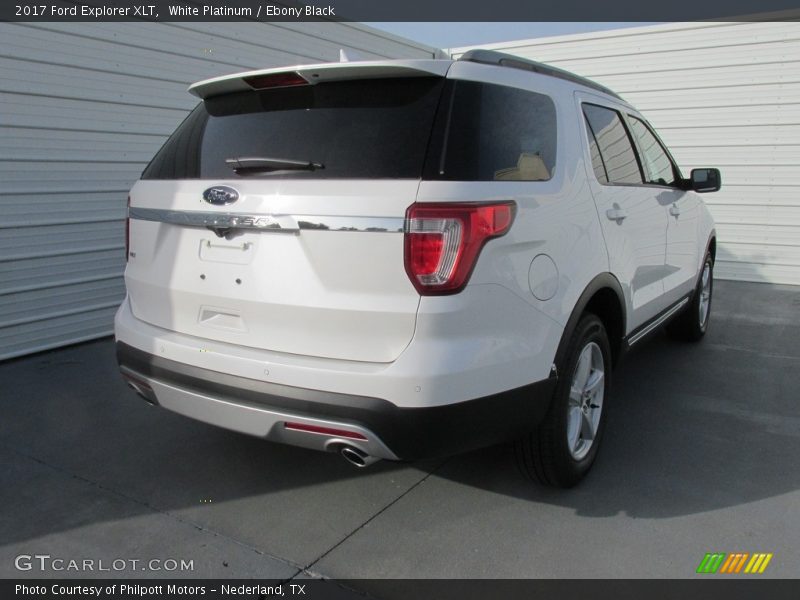 White Platinum / Ebony Black 2017 Ford Explorer XLT