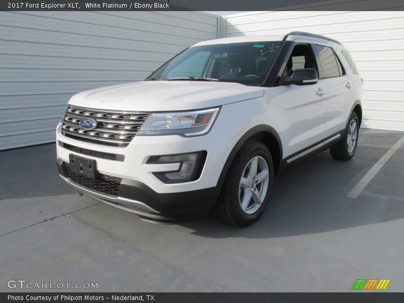 White Platinum / Ebony Black 2017 Ford Explorer XLT