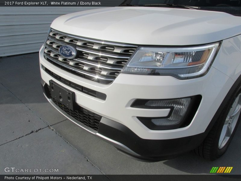 White Platinum / Ebony Black 2017 Ford Explorer XLT