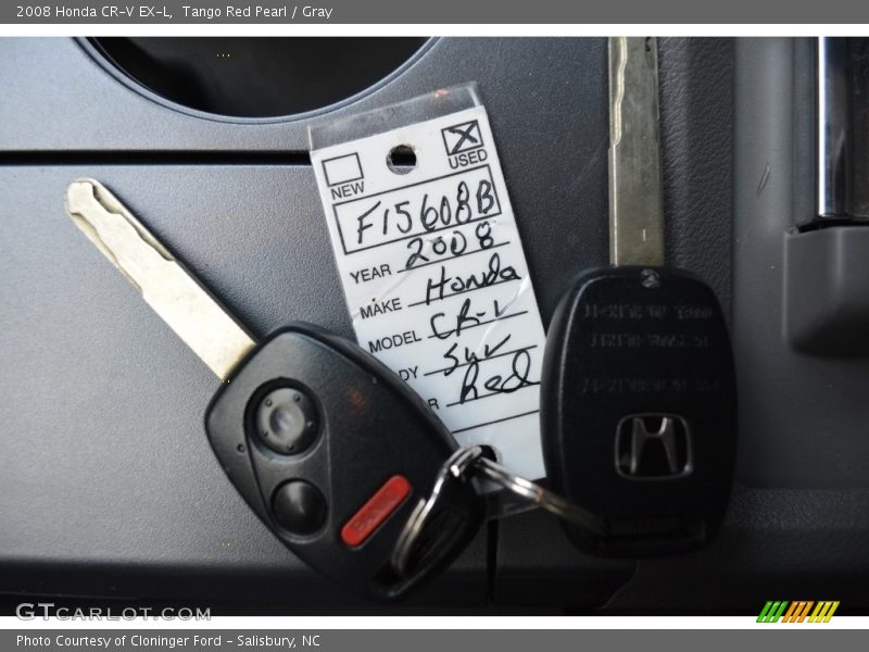 Tango Red Pearl / Gray 2008 Honda CR-V EX-L