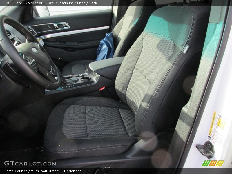 White Platinum / Ebony Black 2017 Ford Explorer XLT