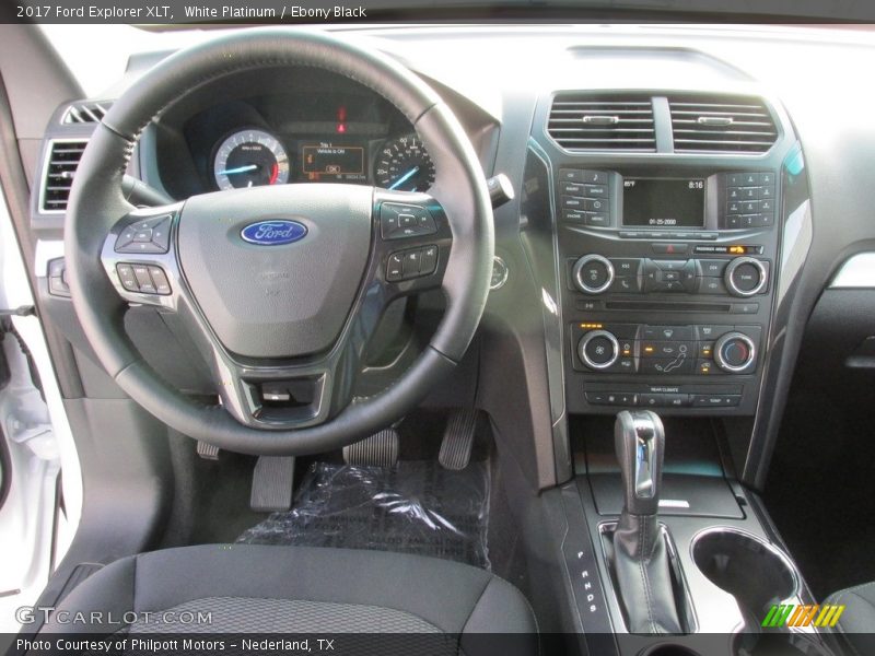 White Platinum / Ebony Black 2017 Ford Explorer XLT