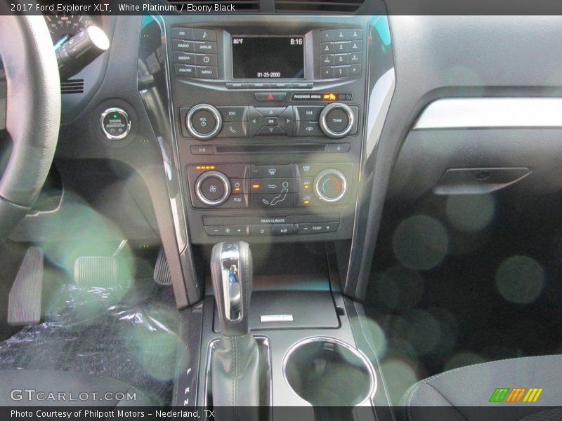 White Platinum / Ebony Black 2017 Ford Explorer XLT
