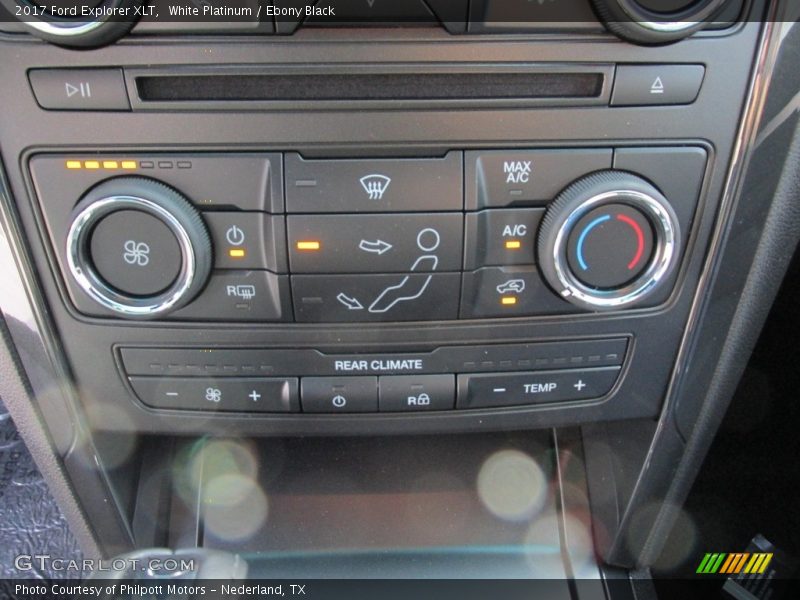 White Platinum / Ebony Black 2017 Ford Explorer XLT
