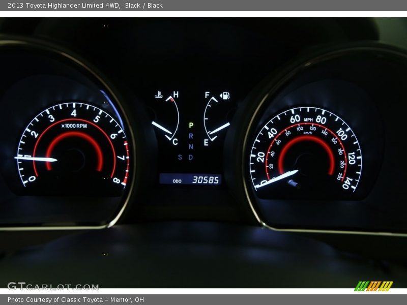Black / Black 2013 Toyota Highlander Limited 4WD
