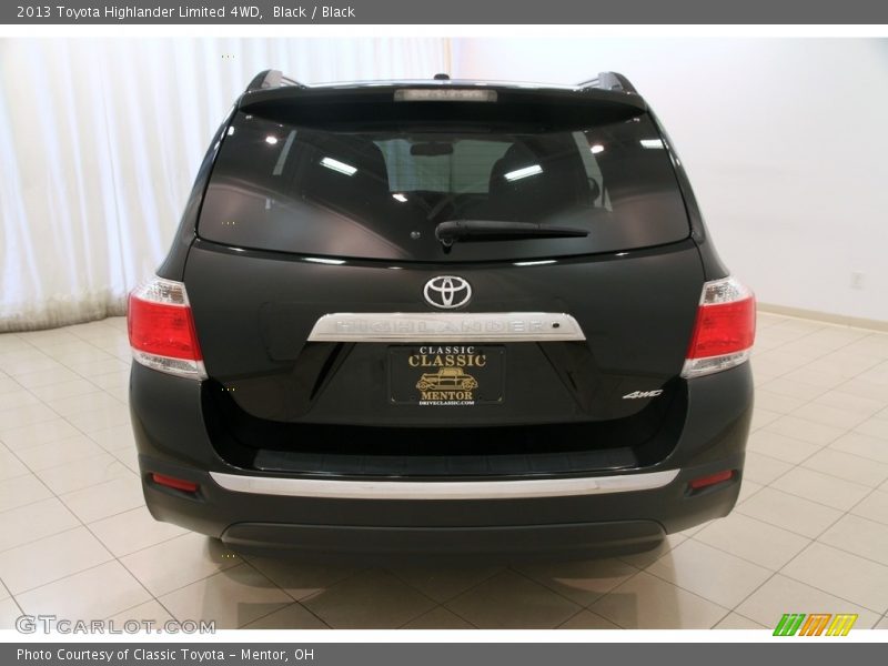 Black / Black 2013 Toyota Highlander Limited 4WD