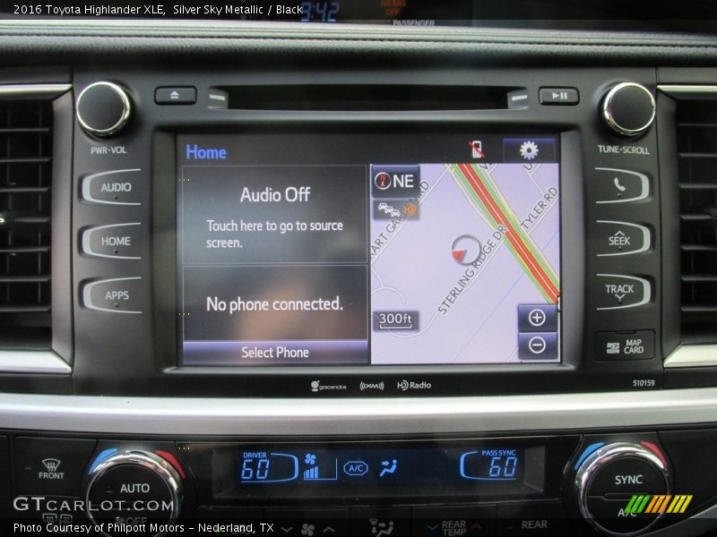 Silver Sky Metallic / Black 2016 Toyota Highlander XLE