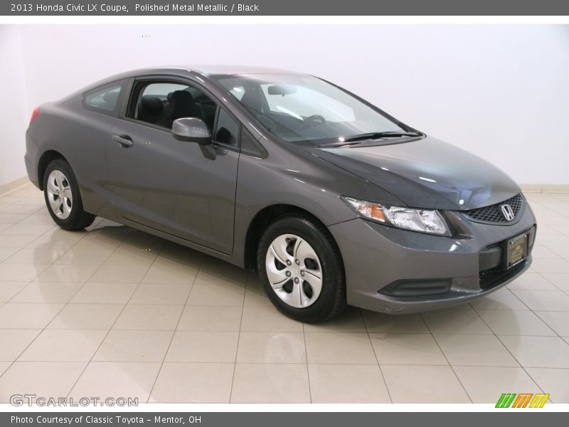 Polished Metal Metallic / Black 2013 Honda Civic LX Coupe