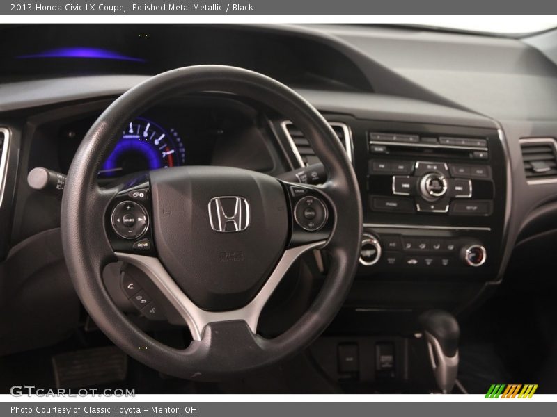 Polished Metal Metallic / Black 2013 Honda Civic LX Coupe