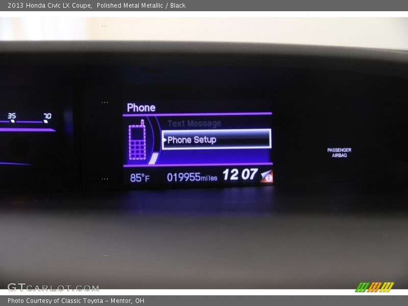 Polished Metal Metallic / Black 2013 Honda Civic LX Coupe