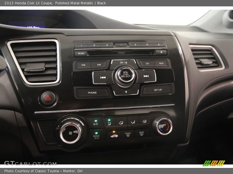 Polished Metal Metallic / Black 2013 Honda Civic LX Coupe