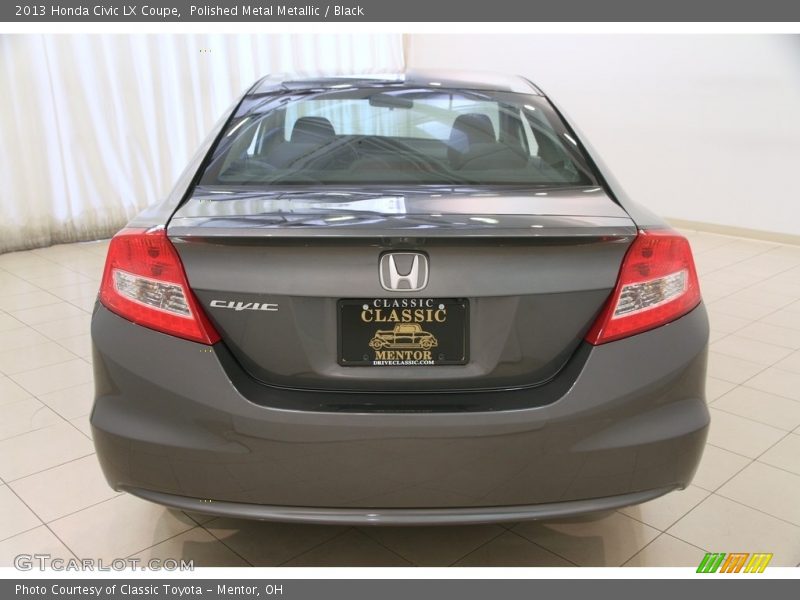 Polished Metal Metallic / Black 2013 Honda Civic LX Coupe