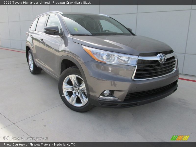 Predawn Gray Mica / Black 2016 Toyota Highlander Limited