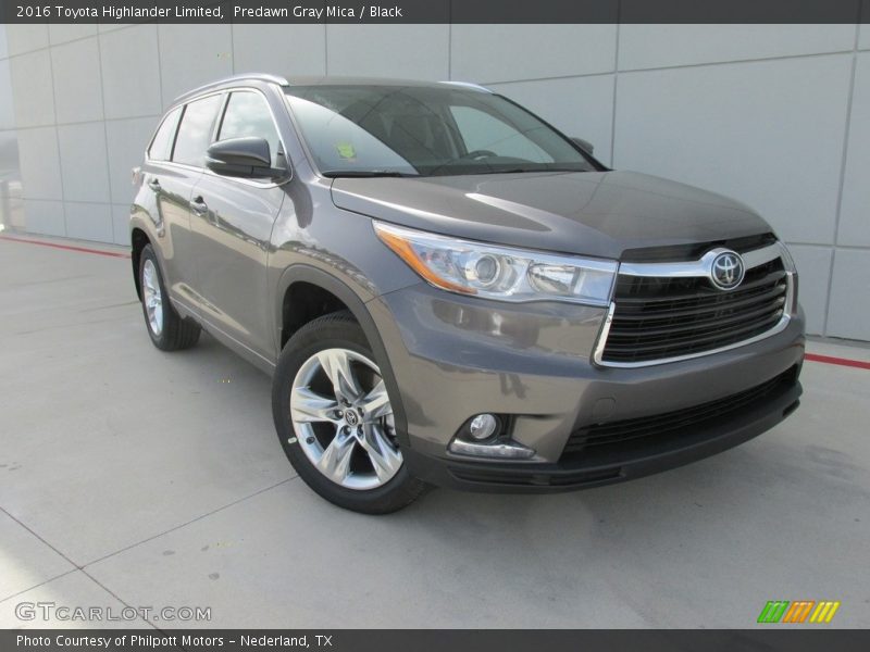 Predawn Gray Mica / Black 2016 Toyota Highlander Limited