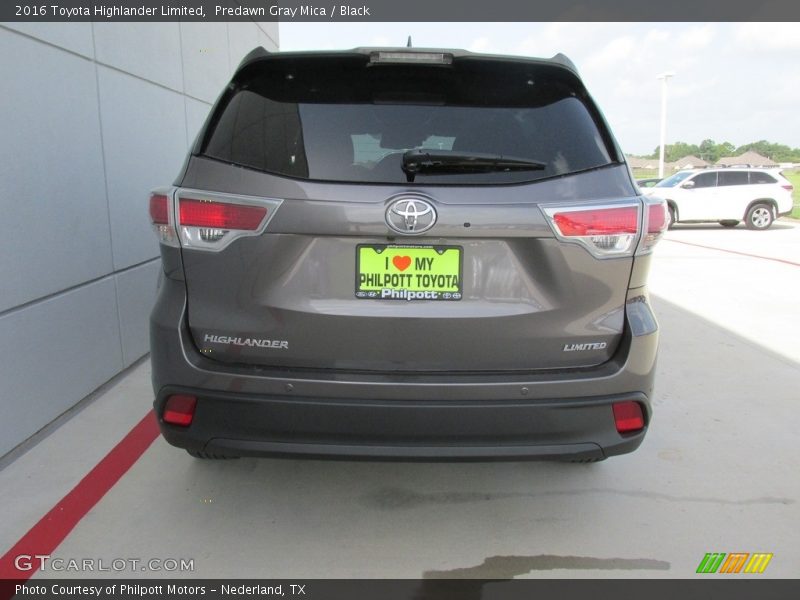 Predawn Gray Mica / Black 2016 Toyota Highlander Limited