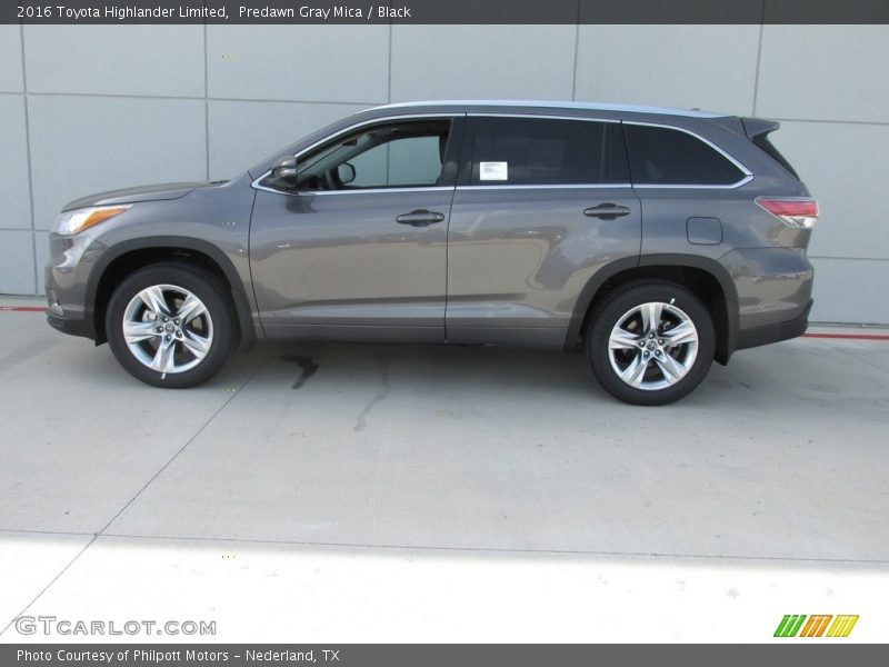 Predawn Gray Mica / Black 2016 Toyota Highlander Limited