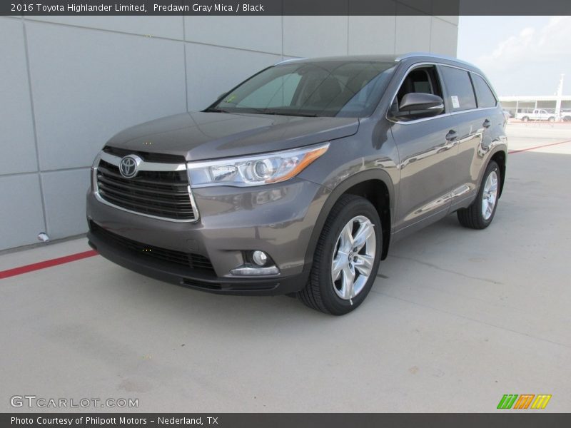 Predawn Gray Mica / Black 2016 Toyota Highlander Limited