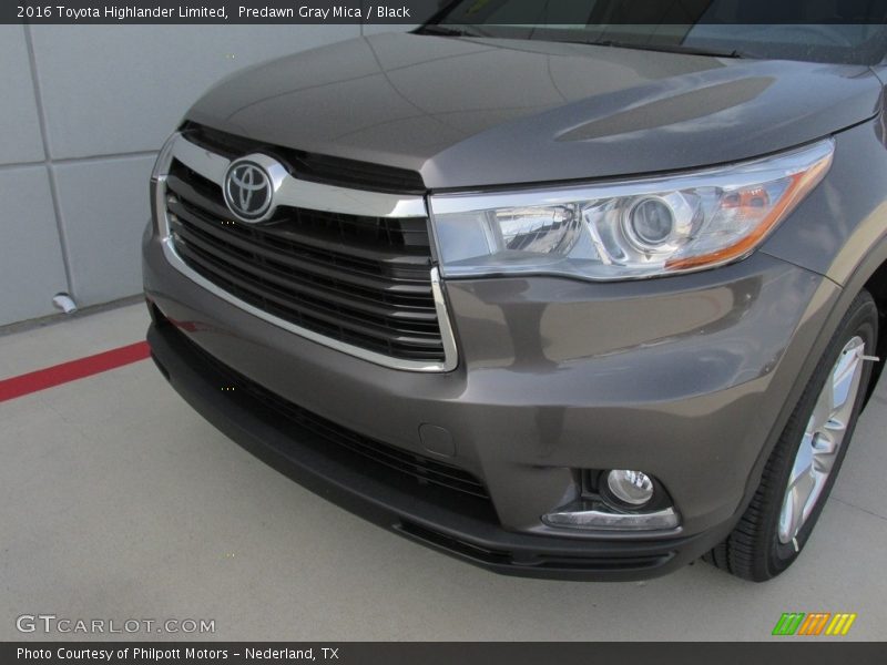 Predawn Gray Mica / Black 2016 Toyota Highlander Limited