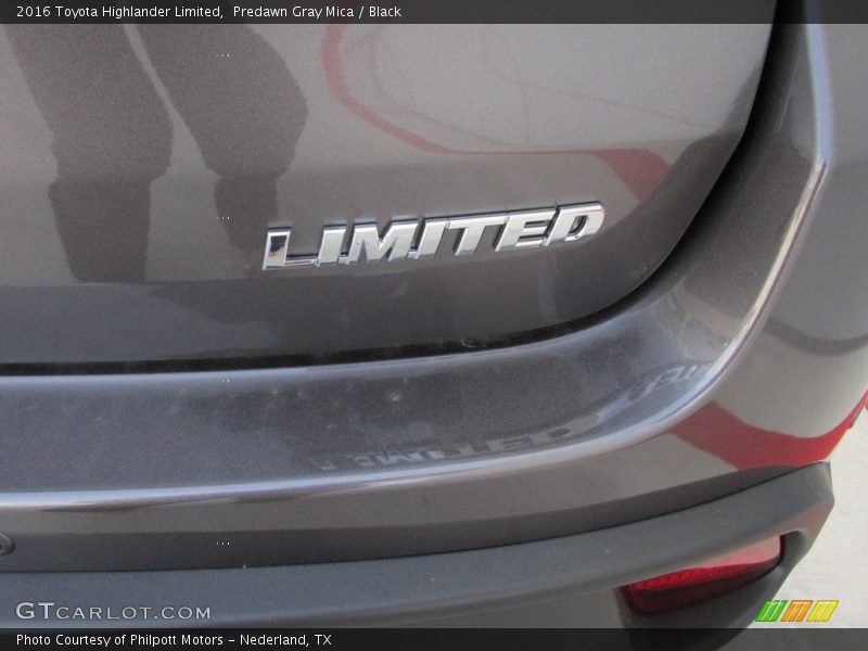 Predawn Gray Mica / Black 2016 Toyota Highlander Limited