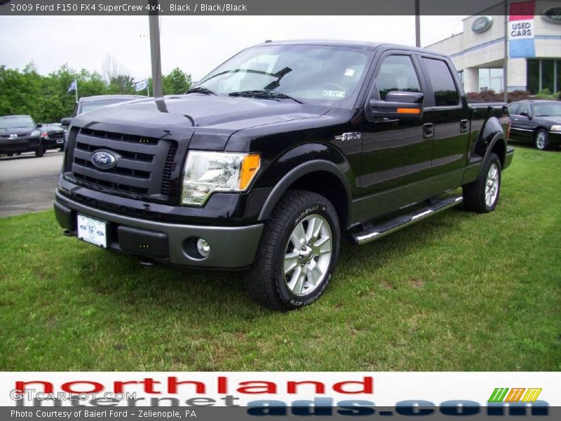 Black / Black/Black 2009 Ford F150 FX4 SuperCrew 4x4